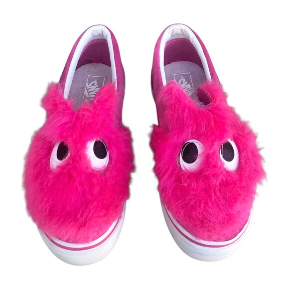 Vans Rare Special Edition Fuzzy Pink Monster Shoes – 5.5Y / EU 37 / US 7 - Picture 1 of 7
